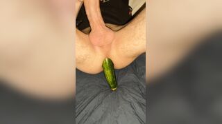 School Man Attempts Opening up with a Zucchini