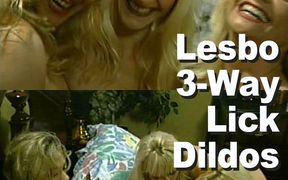 Caressa Savage & Kim Kitaine & Laura Palmer Lesbo 3-way Lick Dildos Gmct3163