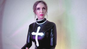 Nun Mistress Eva Latex solo milf BDSM kink goddess dominatrix femdom
