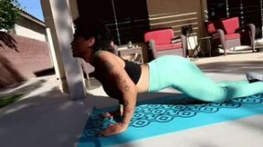 INEED2PEE Loosey Lu pees yoga pants while teaching