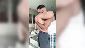Hairy daddy roughly fucks muscular bottom in hardcore anal session