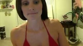 Mesmerizing brunette doxy gives me booty dance