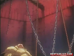 Chained hentai oralsex and facial cumshot