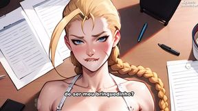 Cammy Takes Control &mdash;  Guides Her Own Handjob - Hentai Style