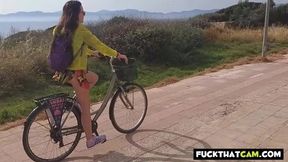 Public Nudity: Up-Skirt, No Panties Bike Ride