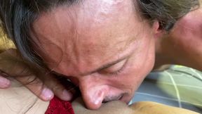 Sucking the pussy of the young married girl and making her cum in my mouth!