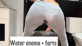 Water enema + farts