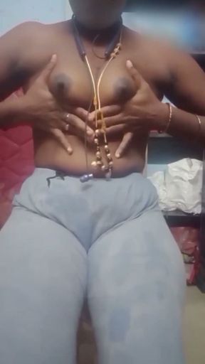 I Strip Nude on Video Call, Finger My Wet Pussy, Masturbate &amp; Spank Big Black Ass for Tamil Nri Bull! Indianhotwifex