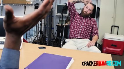 Bearded cracker is subdued into taking directors big cock