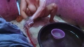 My stepmom always films herself in the shower to show off her big firm