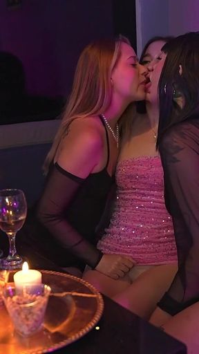 Lesbian Orgy in the Middle of Dinner We Eat Each Other's Pussies While Everyone Else Is Looking the Other Way!