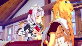 Noelle, Shenhe Aether Heat Up in Steamy 3D Hentai Encounter