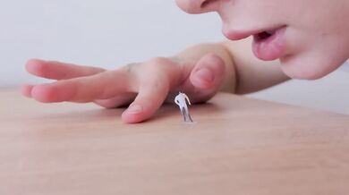 Giantess redhead devours cute 18 year old in ASMR feast