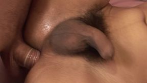 Brunette TS likes it deep and rough