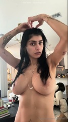 Mia Khalifa Goes Topless While Cooking