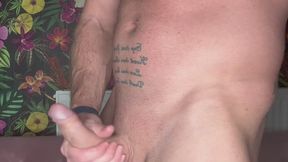 4K Jerking My Rock Hard Big Cock Until I Explode Cum All Over My Abs