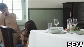 Cheating husband shares his cute girlfriend with his hot wife