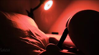 Pawing My Ebony Fuck stick on My Bum Slot for Arousal