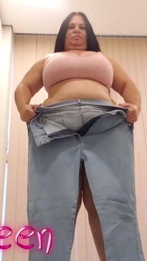 MILF BBW Using Nig Ass Jeans Clothes