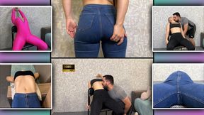 Sexy Body Stretch Bloated Belly and Neck Licking 1080 - Belly Button - Deep Breathing - Belly Inflation - Jeans Fetish - Abs - Belly Licking - Breath Play - Ass Worship - Leggings - Body Bending - Backbending