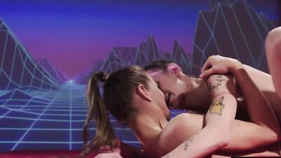 Adelle & Sarah Kay get kinky with shiny nylons & strapons in intense pussy licking and dildo play