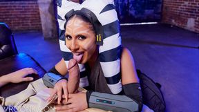 Ahsoka Tano deepthroats and rides Anakin's massive rod in a hot cosplay parody