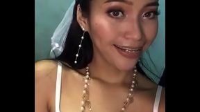 Naughty bride says, I love you!