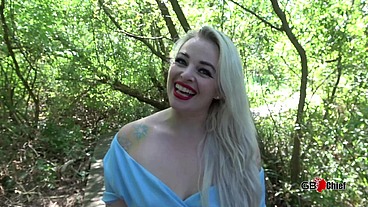 Blonde pick up dragged into home creampie gangbang orgy