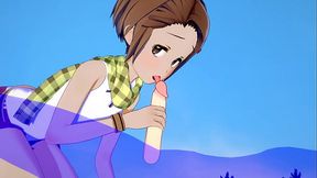 Digimon Hentai - Kari Blowjob - Japanese Asian Manga Anime Game Porn
