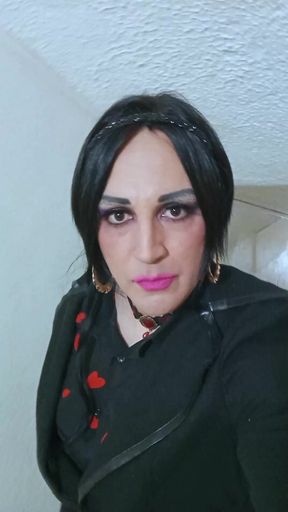 Taniax wearing short sexy pants,Going outside-March 2025