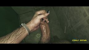 playing with my big uncut cock in the shower until i cum really close to the cam i d love you to lick it clean after ?