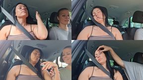 Adriana in the car