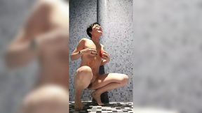 Hot milf Julie blasts in public shower&#x1F6BF;