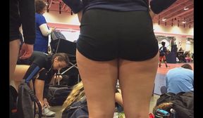 perfect round bubble butt volley girl tigth shorts