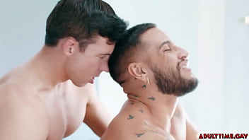 Brock Banks gets cold feet on his wedding day and gets in steamy sex with his straight best man, Reese Rideout in the bathroom almost getting caught..