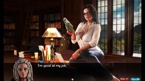 Naughty mom enjoys a public 3D adult gaming scene
