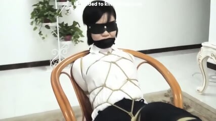 Asian Girl In A Shibari Chair Tie  Kinky4Ever