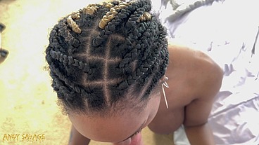 BLACK MILF Pov Deepthroat & SQUIRTING