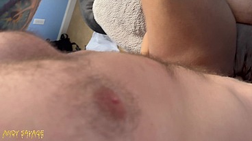 BLACK MILF Pov Deepthroat & SQUIRTING