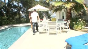 Girl next door Kimberly Faith deepthroats big cock