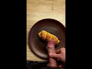 stuffed a hot dog with sperm 🌭💦