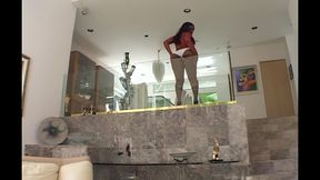 kina kara sucks and fucks a hard cock dry