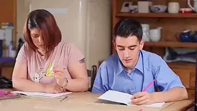 Horny Guy Cheats On With Her Blonde Stepmom