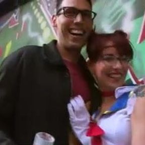 Spanish broad Eva loves picking up guys using her Sailor Moon outfit