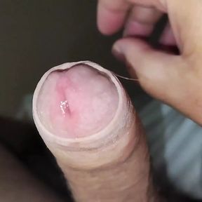 Close up slow motion cumshot