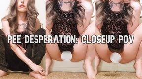 Pee Desperation: Closeup POV [HD] [WMV]