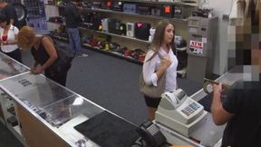 XXXPAWNSHOPS - Facialed pawnshop milf fingered on desk