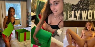 petite princessxo fucks with cock wrapped in gift porn video