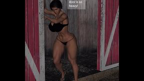 Angelina and Leila in the Barn