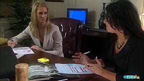 Eating Out Her Super Seductive Blonde Colleagues Pussy Just So She Feels Better